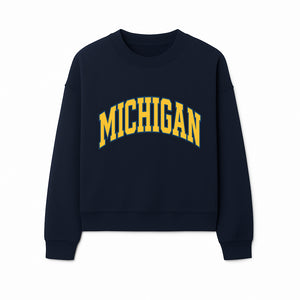 Michigan University Vintage Arch Design T-Shirt, College Apparel, Classic Fan Merchandise, Lightweight Casual Wear - Sweatshirt 1758681901079.jpg