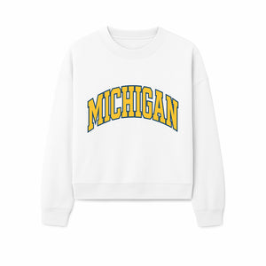 Michigan University Vintage Arch Design T-Shirt, College Apparel, Classic Fan Merchandise, Lightweight Casual Wear - Sweatshirt 1758681901473.jpg