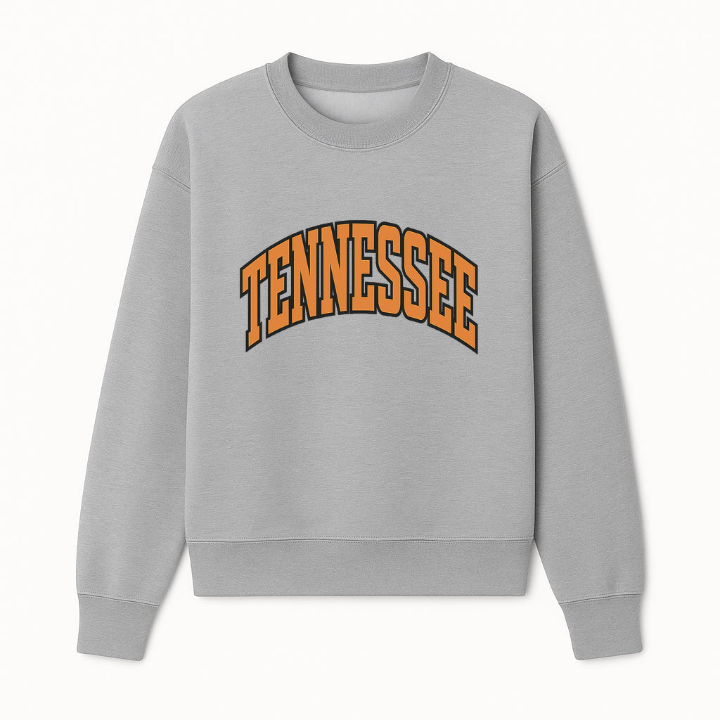 Tennessee Graphic Design Print - Vintage College Style Artwork, Wall Decor for Home, Office, or Gift, Orange and Black Typography - Sweatshirt 1758681902582.jpg