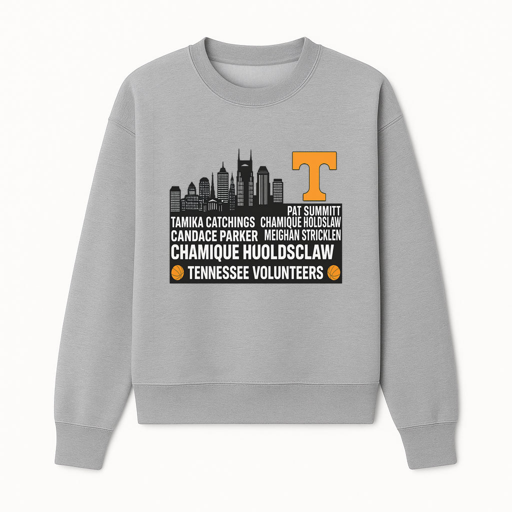 Tennessee Volunteers Basketball Legends Art Print - Featuring Tamika Catchings, Chamique Holdsclaw, Pat Summitt & More - Sweatshirt 1758681903194.jpg