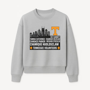 Tennessee Volunteers Basketball Legends Art Print - Featuring Tamika Catchings, Chamique Holdsclaw, Pat Summitt & More - Sweatshirt 1758681903808.jpg