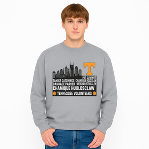 Tennessee Volunteers Basketball Legends Art Print - Featuring Tamika Catchings, Chamique Holdsclaw, Pat Summitt & More - Sweatshirt 1758681905903.jpg