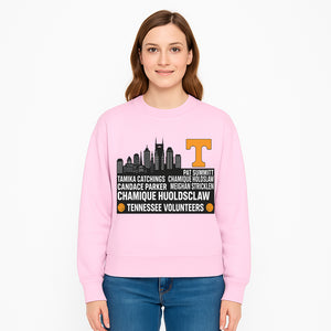 Tennessee Volunteers Basketball Legends Art Print - Featuring Tamika Catchings, Chamique Holdsclaw, Pat Summitt & More - Sweatshirt 1758681906027.jpg