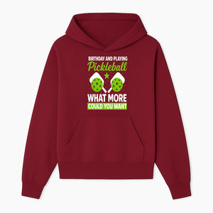 Pickleball Birthday Party Decor - Fun Celebration Theme with Neon Green Balls and Paddles, What More Could You Want? - Hoodie 1758685027181.jpg