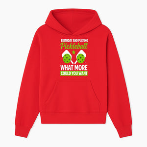 Pickleball Birthday Party Decor - Fun Celebration Theme with Neon Green Balls and Paddles, What More Could You Want? - Hoodie 1758685027481.jpg