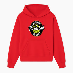 Certified Pickleball Addict T-Shirt | Pickleball Fan Apparel | Funny Sports Gift for Players | Green Paddle Ball Design - Hoodie 1758685030385.jpg