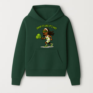 Funny Pickleball T-Shirt, 'Drop It Like It's Hot' Sports Graphic Tee, Gift for Pickleball Lovers, Activewear in Green - Hoodie 1758685030801.jpg
