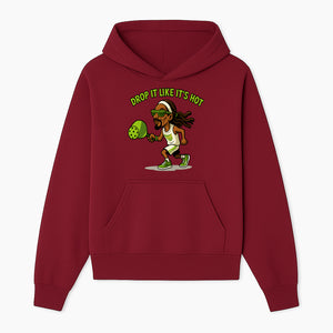 Funny Pickleball T-Shirt, 'Drop It Like It's Hot' Sports Graphic Tee, Gift for Pickleball Lovers, Activewear in Green - Hoodie 1758685031357.jpg