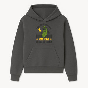 Funny Pickle Soft Serve Ice Cream Sign, Unique Foodie Decor, Kitchen Wall Art, Quirky Home Decoration, Gifts for Ice Cream Lovers - Hoodie 1758685032529.jpg