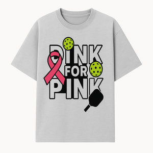 Drink for Pink Pickleball Fundraiser T-Shirt | Breast Cancer Awareness Sports Apparel - T-shirt 1758685032817.jpg