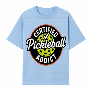 Certified Pickleball Addict T-Shirt | Pickleball Fan Apparel | Funny Sports Gift for Players | Green Paddle Ball Design - T-shirt 1758685032825.jpg