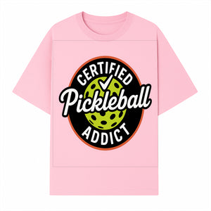 Certified Pickleball Addict T-Shirt | Pickleball Fan Apparel | Funny Sports Gift for Players | Green Paddle Ball Design - T-shirt 1758685032942.jpg