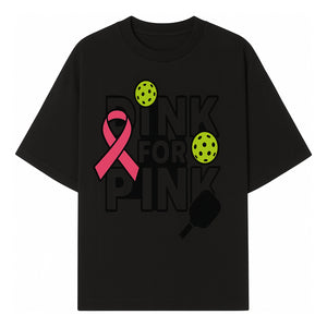Drink for Pink Pickleball Fundraiser T-Shirt | Breast Cancer Awareness Sports Apparel - T-shirt 1758685032979.jpg