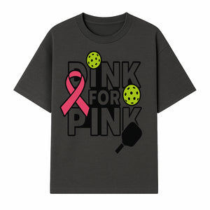Drink for Pink Pickleball Fundraiser T-Shirt | Breast Cancer Awareness Sports Apparel - T-shirt 1758685033112.jpg