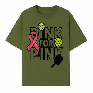 Drink for Pink Pickleball Fundraiser T-Shirt | Breast Cancer Awareness Sports Apparel - T-shirt 1758685033280.jpg