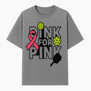 Drink for Pink Pickleball Fundraiser T-Shirt | Breast Cancer Awareness Sports Apparel - T-shirt 1758685033423.jpg