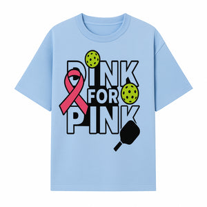 Drink for Pink Pickleball Fundraiser T-Shirt | Breast Cancer Awareness Sports Apparel - T-shirt 1758685033575.jpg