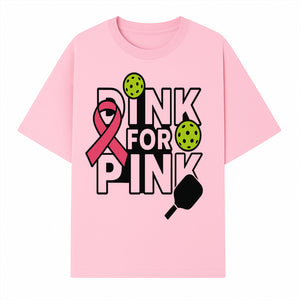 Drink for Pink Pickleball Fundraiser T-Shirt | Breast Cancer Awareness Sports Apparel - T-shirt 1758685033721.jpg