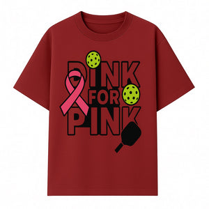 Drink for Pink Pickleball Fundraiser T-Shirt | Breast Cancer Awareness Sports Apparel - T-shirt 1758685033836.jpg