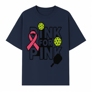 Drink for Pink Pickleball Fundraiser T-Shirt | Breast Cancer Awareness Sports Apparel - T-shirt 1758685033960.jpg