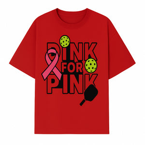 Drink for Pink Pickleball Fundraiser T-Shirt | Breast Cancer Awareness Sports Apparel - T-shirt 1758685034106.jpg