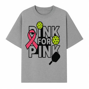 Drink for Pink Pickleball Fundraiser T-Shirt | Breast Cancer Awareness Sports Apparel - T-shirt 1758685034247.jpg