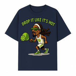 Funny Pickleball T-Shirt, 'Drop It Like It's Hot' Sports Graphic Tee, Gift for Pickleball Lovers, Activewear in Green - T-shirt 1758685034351.jpg