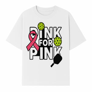 Drink for Pink Pickleball Fundraiser T-Shirt | Breast Cancer Awareness Sports Apparel - T-shirt 1758685034390.jpg