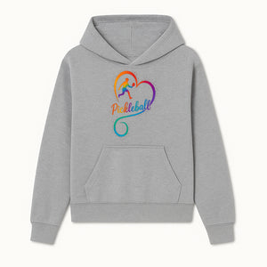 Rainbow Pickleball Heart Design T-Shirt, Vibrant Pickleball Apparel for Lovers of the Sport, Perfect Gift for Players - Hoodie 1758685034444.jpg
