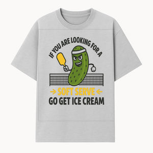 Funny Pickle Soft Serve Ice Cream Sign, Unique Foodie Decor, Kitchen Wall Art, Quirky Home Decoration, Gifts for Ice Cream Lovers - T-shirt 1758685035165.jpg