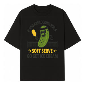 Funny Pickle Soft Serve Ice Cream Sign, Unique Foodie Decor, Kitchen Wall Art, Quirky Home Decoration, Gifts for Ice Cream Lovers - T-shirt 1758685035316.jpg