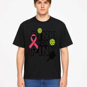 Drink for Pink Pickleball Fundraiser T-Shirt | Breast Cancer Awareness Sports Apparel - T-shirt 1758685035499.jpg