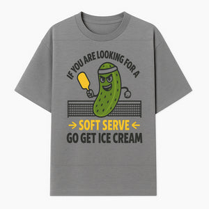Funny Pickle Soft Serve Ice Cream Sign, Unique Foodie Decor, Kitchen Wall Art, Quirky Home Decoration, Gifts for Ice Cream Lovers - T-shirt 1758685035733.jpg