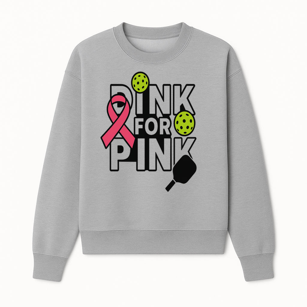 Drink for Pink Pickleball Fundraiser T-Shirt | Breast Cancer Awareness Sports Apparel - Sweatshirt 1758685035757.jpg