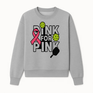 Drink for Pink Pickleball Fundraiser T-Shirt | Breast Cancer Awareness Sports Apparel - Sweatshirt 1758685035757.jpg
