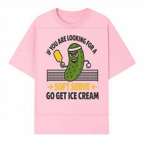 Funny Pickle Soft Serve Ice Cream Sign, Unique Foodie Decor, Kitchen Wall Art, Quirky Home Decoration, Gifts for Ice Cream Lovers - T-shirt 1758685035992.jpg