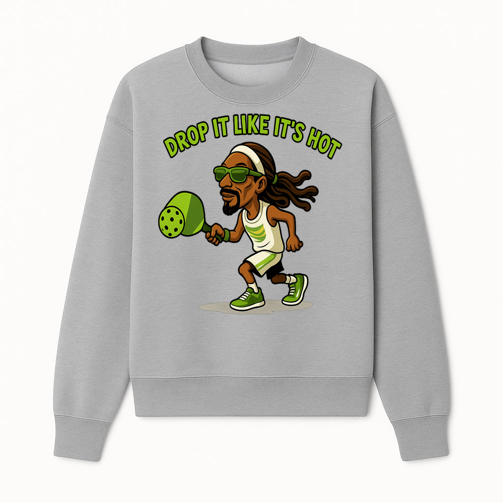 Funny Pickleball T-Shirt, 'Drop It Like It's Hot' Sports Graphic Tee, Gift for Pickleball Lovers, Activewear in Green - Sweatshirt 1758685036132.jpg