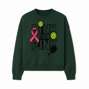 Drink for Pink Pickleball Fundraiser T-Shirt | Breast Cancer Awareness Sports Apparel - Sweatshirt 1758685036144.jpg