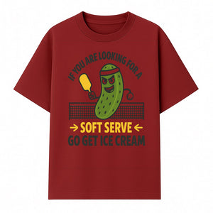 Funny Pickle Soft Serve Ice Cream Sign, Unique Foodie Decor, Kitchen Wall Art, Quirky Home Decoration, Gifts for Ice Cream Lovers - T-shirt 1758685036146.jpg