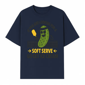 Funny Pickle Soft Serve Ice Cream Sign, Unique Foodie Decor, Kitchen Wall Art, Quirky Home Decoration, Gifts for Ice Cream Lovers - T-shirt 1758685036276.jpg