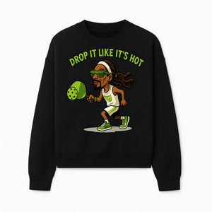 Funny Pickleball T-Shirt, 'Drop It Like It's Hot' Sports Graphic Tee, Gift for Pickleball Lovers, Activewear in Green - Sweatshirt 1758685036277.jpg