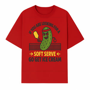 Funny Pickle Soft Serve Ice Cream Sign, Unique Foodie Decor, Kitchen Wall Art, Quirky Home Decoration, Gifts for Ice Cream Lovers - T-shirt 1758685036400.jpg