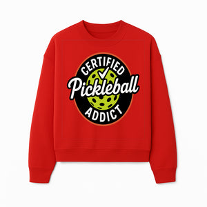 Certified Pickleball Addict T-Shirt | Pickleball Fan Apparel | Funny Sports Gift for Players | Green Paddle Ball Design - Sweatshirt 1758685036406.jpg