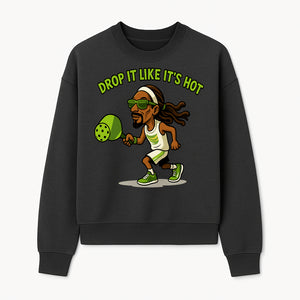 Funny Pickleball T-Shirt, 'Drop It Like It's Hot' Sports Graphic Tee, Gift for Pickleball Lovers, Activewear in Green - Sweatshirt 1758685036420.jpg