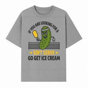 Funny Pickle Soft Serve Ice Cream Sign, Unique Foodie Decor, Kitchen Wall Art, Quirky Home Decoration, Gifts for Ice Cream Lovers - T-shirt 1758685036551.jpg