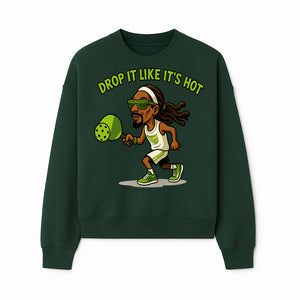 Funny Pickleball T-Shirt, 'Drop It Like It's Hot' Sports Graphic Tee, Gift for Pickleball Lovers, Activewear in Green - Sweatshirt 1758685036582.jpg