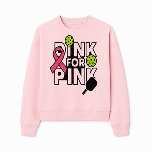 Drink for Pink Pickleball Fundraiser T-Shirt | Breast Cancer Awareness Sports Apparel - Sweatshirt 1758685036599.jpg