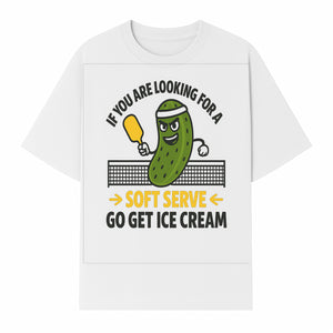 Funny Pickle Soft Serve Ice Cream Sign, Unique Foodie Decor, Kitchen Wall Art, Quirky Home Decoration, Gifts for Ice Cream Lovers - T-shirt 1758685036673.jpg