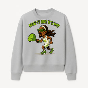 Funny Pickleball T-Shirt, 'Drop It Like It's Hot' Sports Graphic Tee, Gift for Pickleball Lovers, Activewear in Green - Sweatshirt 1758685036704.jpg