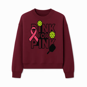 Drink for Pink Pickleball Fundraiser T-Shirt | Breast Cancer Awareness Sports Apparel - Sweatshirt 1758685036728.jpg